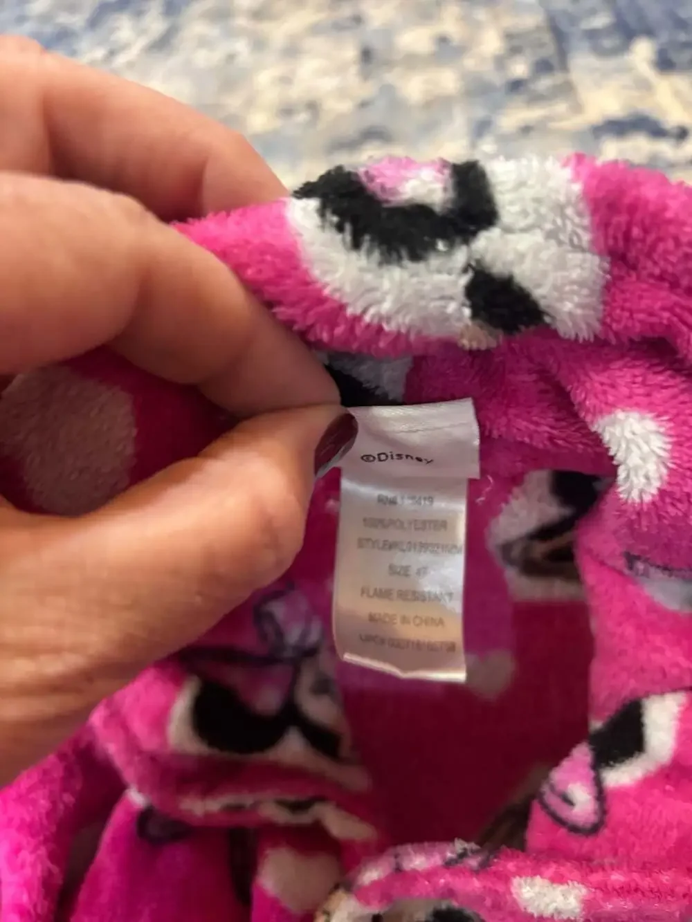 Disney Minnie Mouse Fleece Robe Size 4T Pink